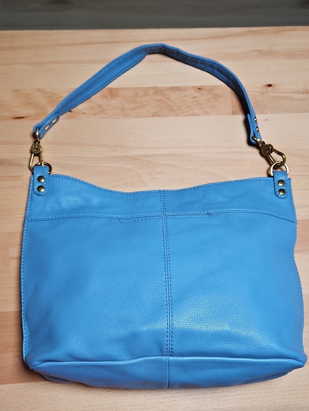 Hobo International Blue Pier Pebbled Leather Shoulder Bag
